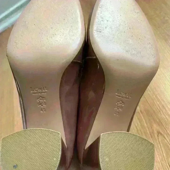 Lewit Amara Antique Loafer Blush Block Heels - Picture 7 of 8